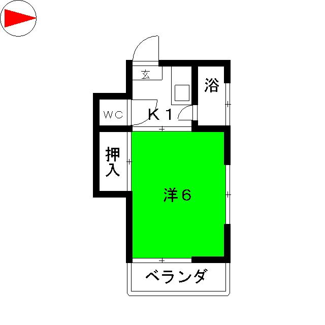 みつわマンション(1K/3階)の間取り写真