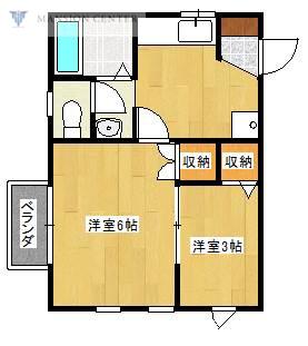 アンヴェルジュ(2K/2階)の間取り写真