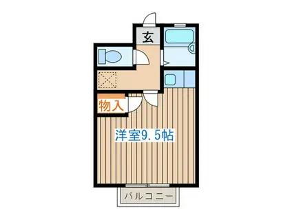 メゾン・エスポワールC(ワンルーム/2階)の間取り写真