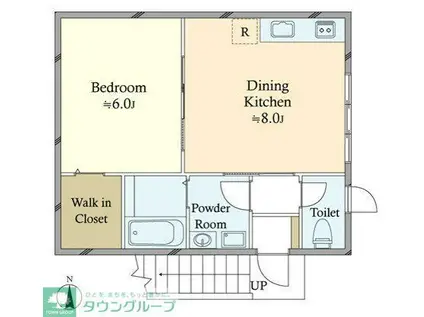 リヴィエール成城(1LDK/1階)の間取り写真