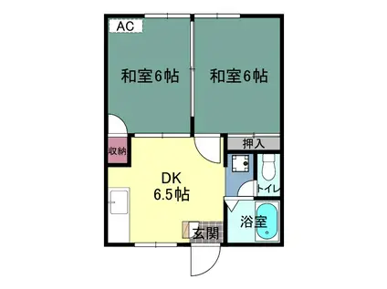 M I D O R I(2DK/2階)の間取り写真