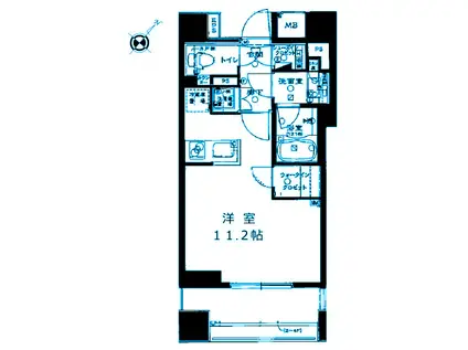 BRILLIA綱島IDステーションフロント(ワンルーム/2階)の間取り写真