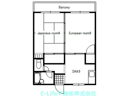 シャトレー向陽台(2DK/2階)の間取り写真