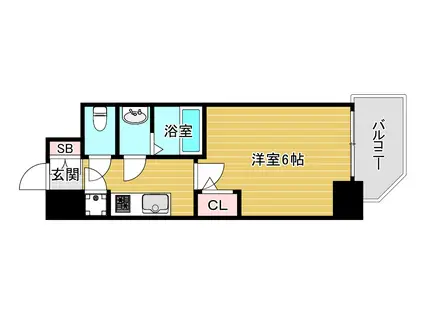 S-RESIDENCE都島LUX(1K/12階)の間取り写真