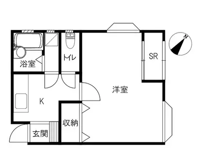 エスタトーアン(1K/2階)の間取り写真