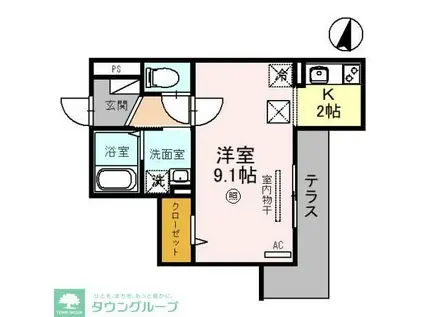 RESILIENCE A(1K/1階)の間取り写真