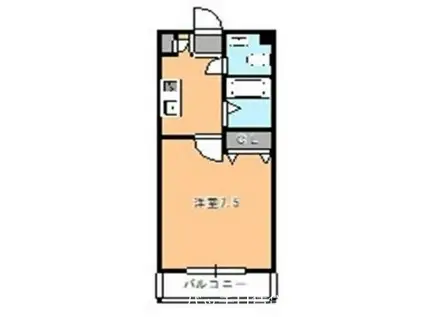 プレアール県庁前(1K/3階)の間取り写真