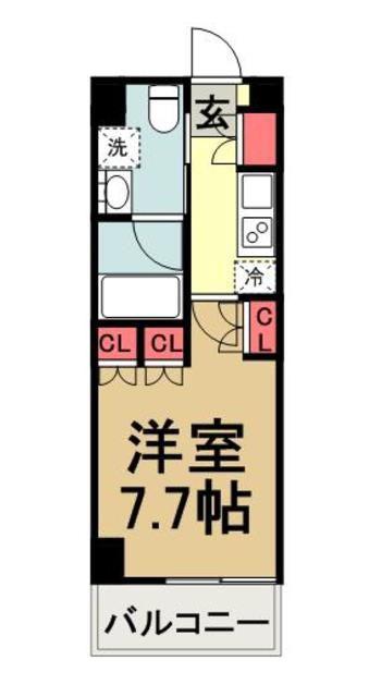 クレヴィスタ板橋西台II(1K/10階)の間取り写真