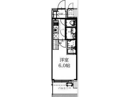 エスリードレジデンスグラン大阪福島ノース(1K/7階)の間取り写真
