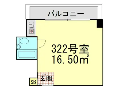 ドルミ中野弥生町(ワンルーム/3階)の間取り写真