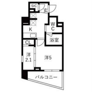 GRAN PASEO蒲田III(2K/3階)の間取り写真