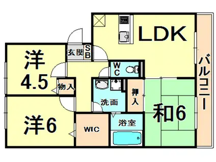 GRANDPLAISIRⅡ(3LDK/3階)の間取り写真
