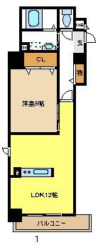 アメージングI(1LDK/1階)の間取り写真