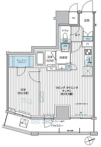 栖-すみか-浅草蔵前(1LDK/10階)の間取り写真