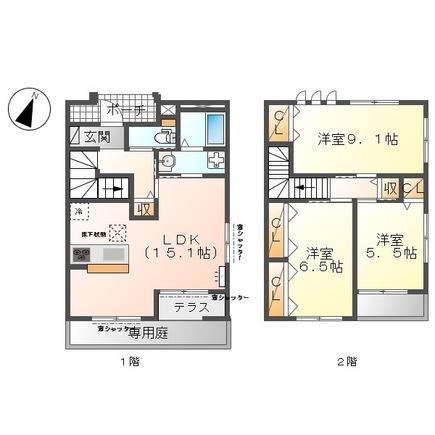 JIRO佐土(3LDK/2階)の間取り写真
