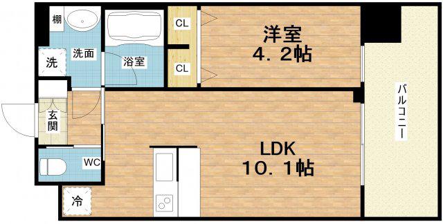 プレジオ御幣島(1LDK/6階)の間取り写真