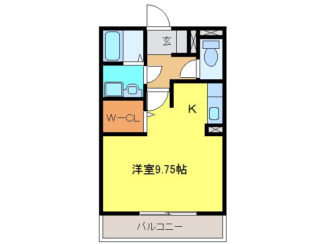 エル・ソレイユ(ワンルーム/1階)の間取り写真