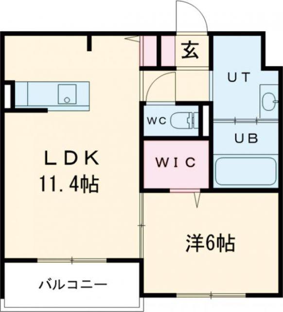 NEW PIAZZA(1LDK/2階)の間取り写真