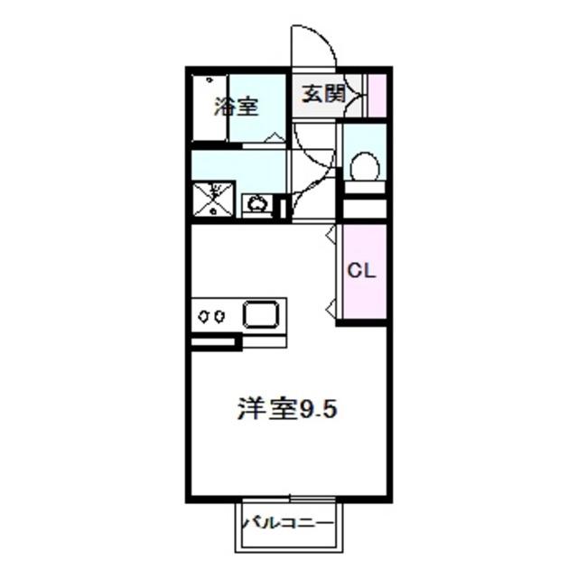 ハーフタイムIMAZU(ワンルーム/1階)の間取り写真