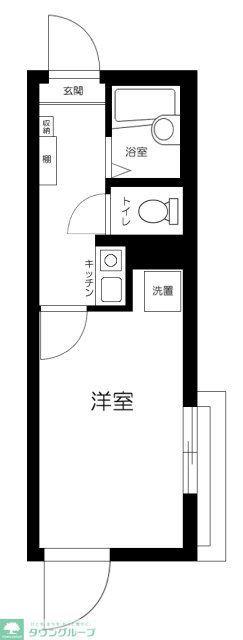 HIDAMARI OHGI(1K/2階)の間取り写真