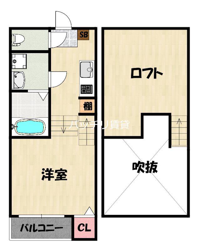 プランドール七隈レジデンス(1K/1階)の間取り写真