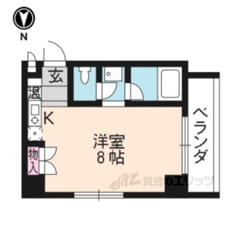 ロベルージュマツイ(ワンルーム/7階)の間取り写真