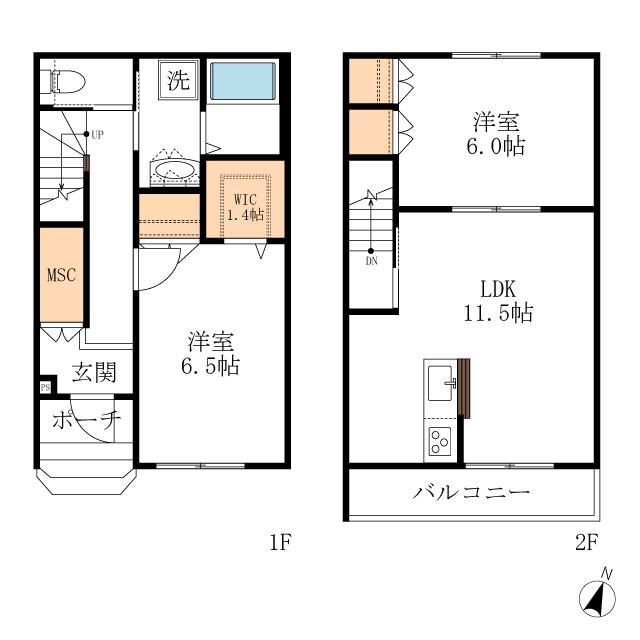 LOGEMENT LE LAIT(2LDK/1階)の間取り写真