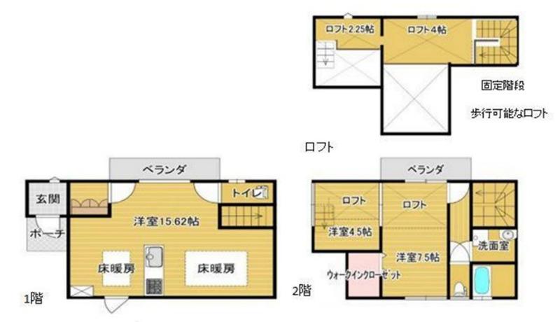 シャテニエ C棟(2LDK/1階)の間取り写真