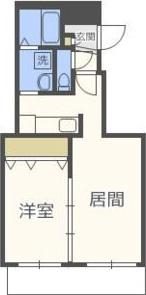RJ ASABU(1LDK/2階)の間取り写真