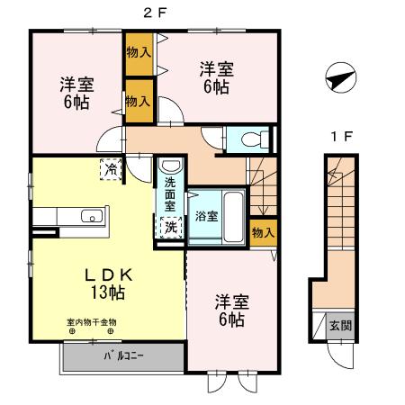 メゾンフォレスト(3LDK/2階)の間取り写真