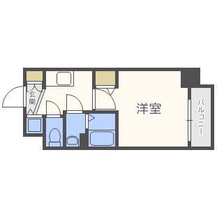 プレサンス松屋町駅前(1K/11階)の間取り写真