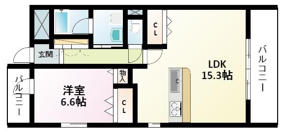 ア・ミュゼ新大阪(1LDK/4階)の間取り写真