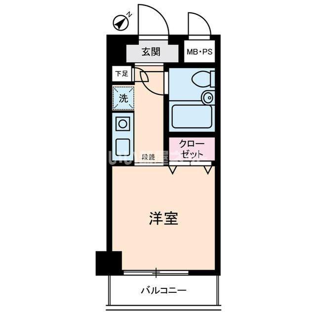 アムス川崎(ワンルーム/2階)の間取り写真