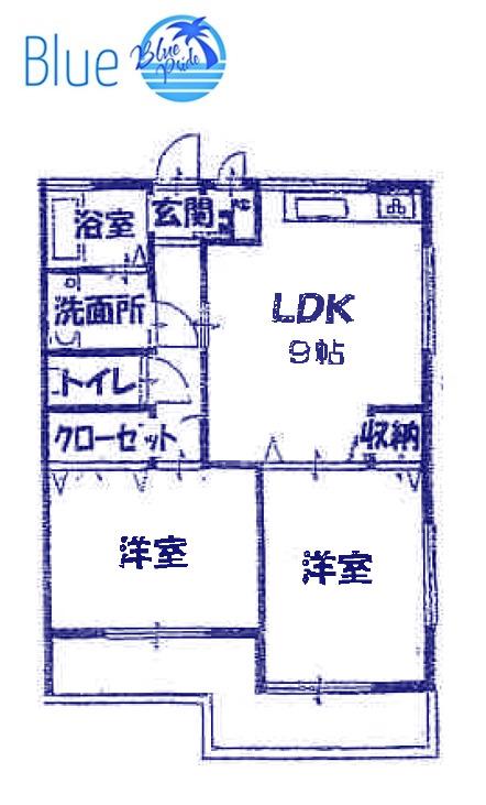 シャンツェ日野(2LDK/2階)の間取り写真