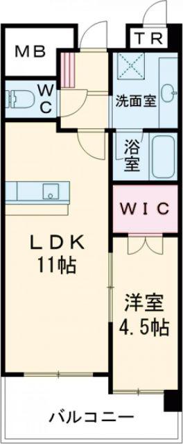 ヴェルドゥール南茨木(1LDK/3階)の間取り写真