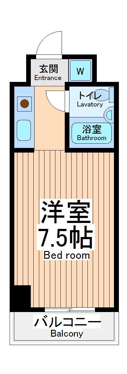 テディマンション(1K/2階)の間取り写真