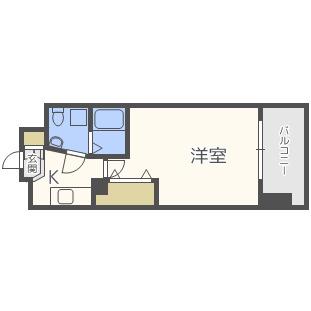 AFFLUENCE難波(1K/4階)の間取り写真