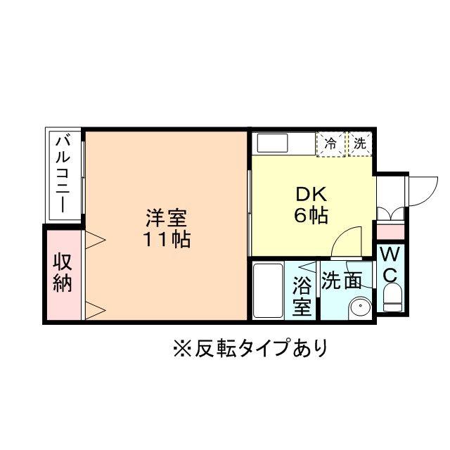 NOISETTE(1DK/2階)の間取り写真