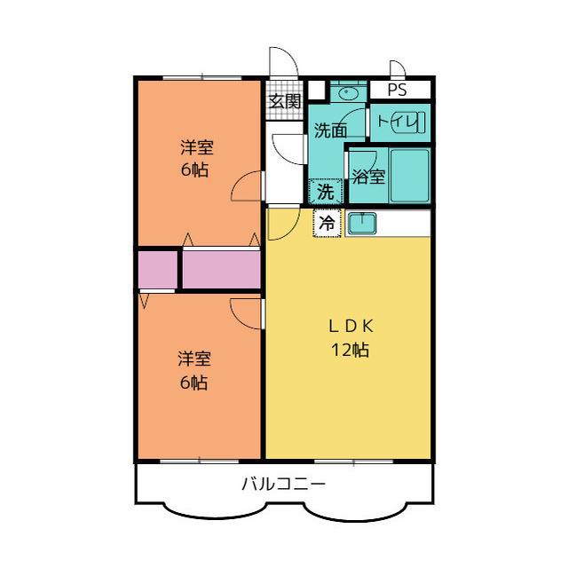 ストークハウスいづみ(2LDK/1階)の間取り写真