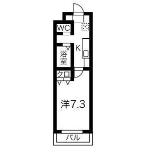 A・CITY東岸(1K/5階)の間取り写真