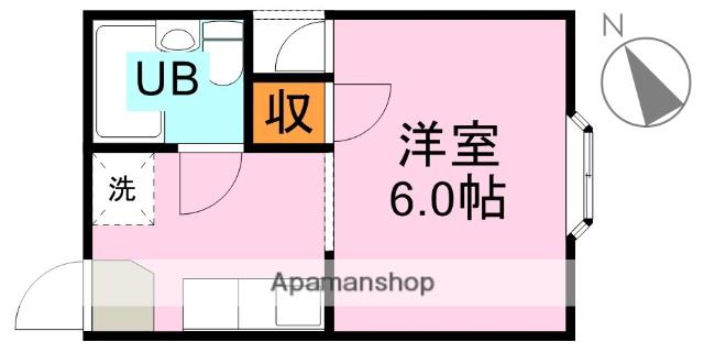 松元ビル(1K/2階)の間取り写真