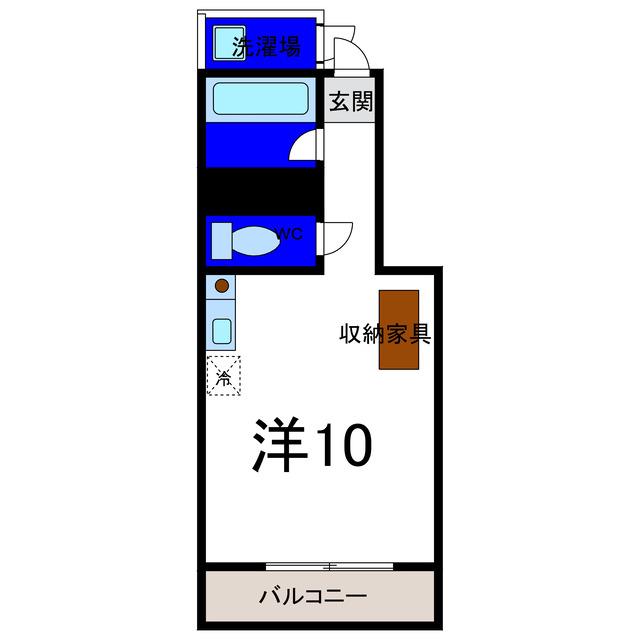 田上コート フレアベニール(ワンルーム/2階)の間取り写真
