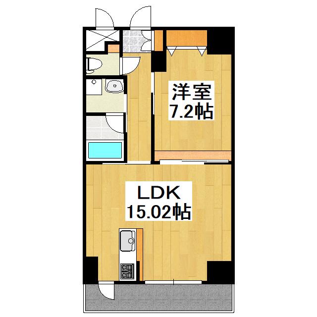 アビエス(1LDK/7階)の間取り写真