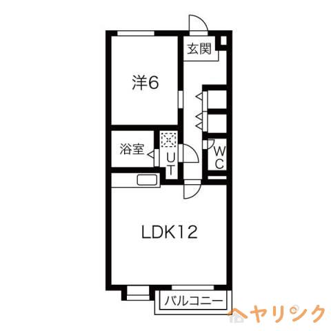 浅見壱番館(1LDK/4階)の間取り写真