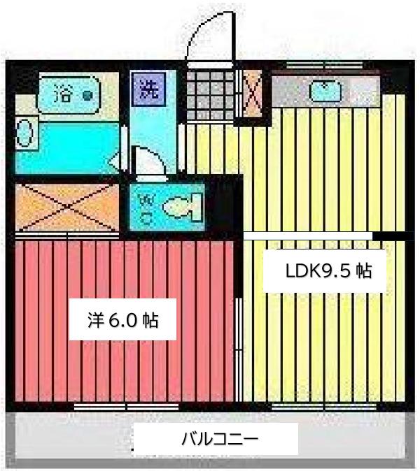 メゾン矢澤(1LDK/1階)の間取り写真