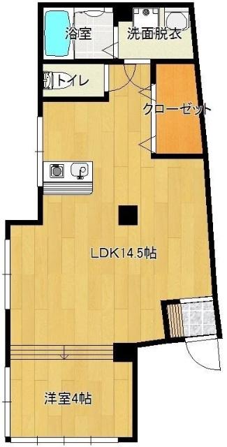 サンフォレスト俵(1LDK/1階)の間取り写真