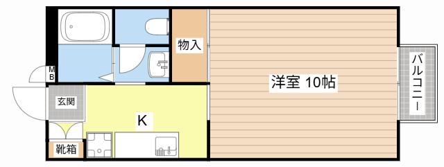 モンブラン(1K/1階)の間取り写真