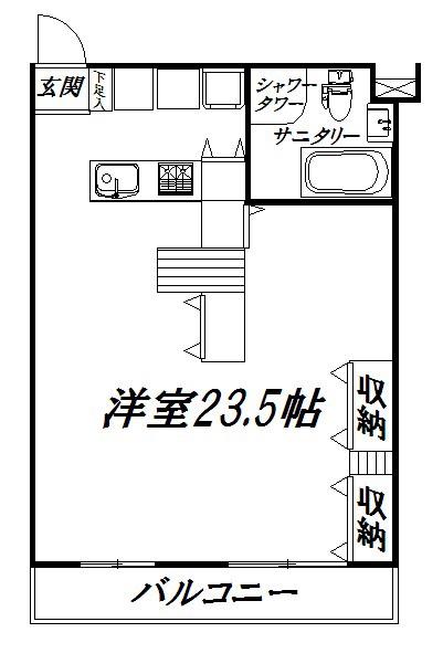 アルコ12(ワンルーム/3階)の間取り写真