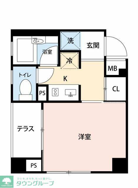 BIT用賀(1K/5階)の間取り写真