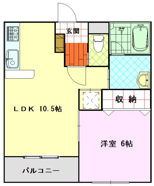 CEREZO (1LDK/3階)の間取り写真